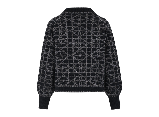 Cita Cardigan Black AOP M UP logo cardigan 
