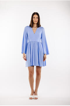 Claudia Dress V-neck open back mini dress