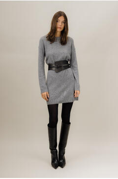 Clemmie Dress Merino crew neck dress
