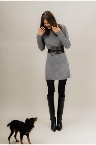 Clemmie Dress Merino crew neck dress