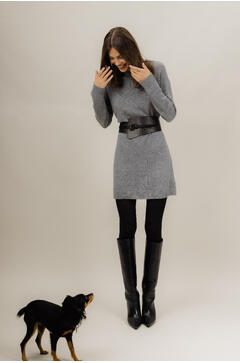 Clemmie Dress Merino crew neck dress