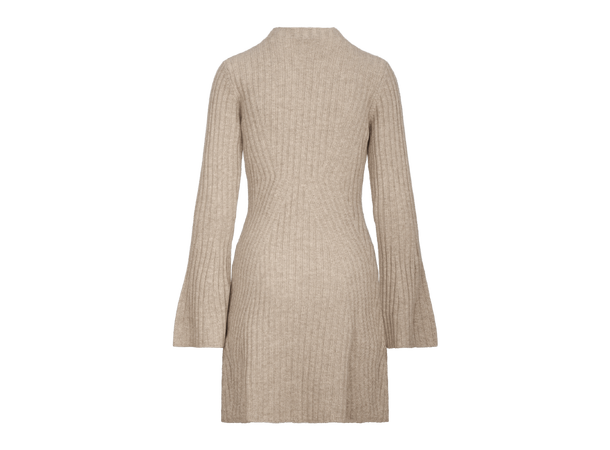 Dakota Dress Light Sand M Merino rib short dress 