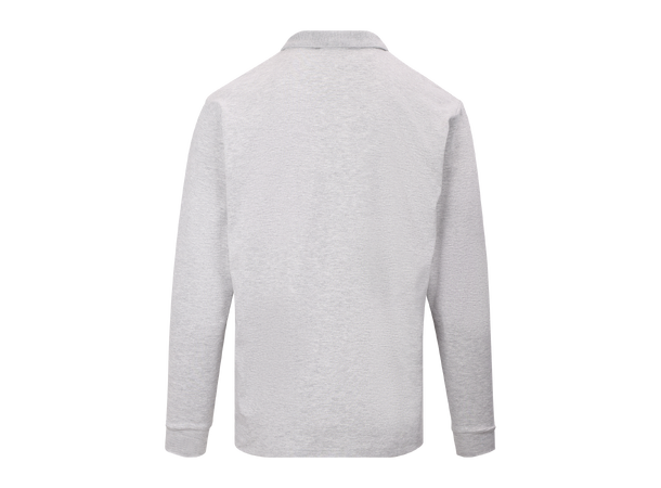 Denis LS Pique Light grey melange XXL Interlock LS polo pique 