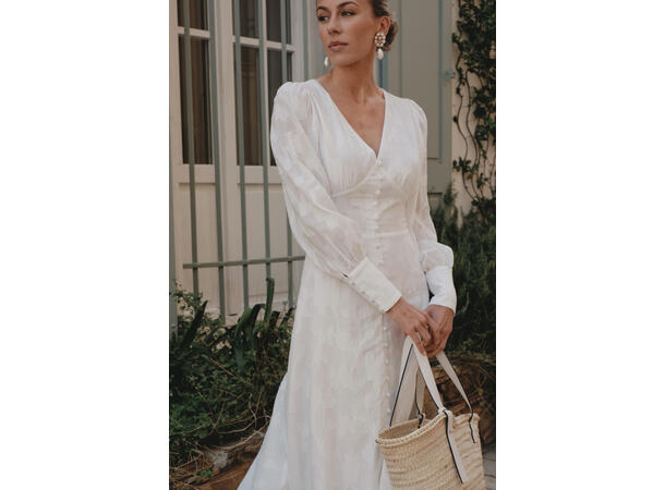 Didy Dress White S Cotton jaquard  dress 