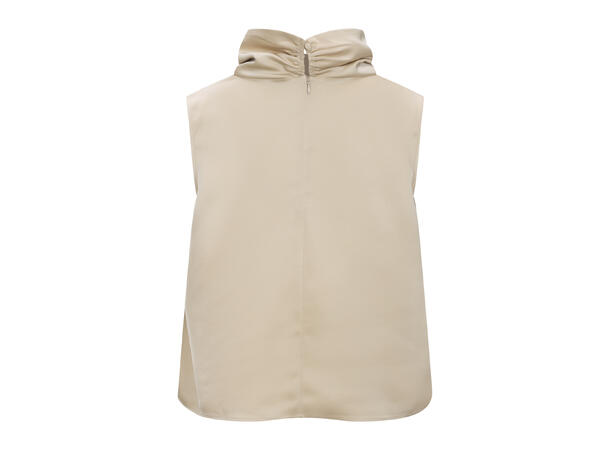 Ellinor Top Bleached Sand S Satin watefall top 