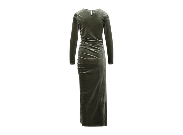 Fabienne Dress Olive S Maxi velour dress 