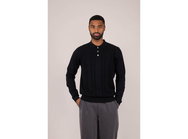 Fabrizio Sweater Black XXL Button polo pique 