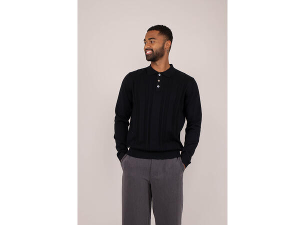 Fabrizio Sweater Black XXL Button polo pique 