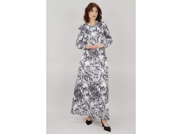 Faniana Dress Navy AOP S Classic cotton maxi dress 