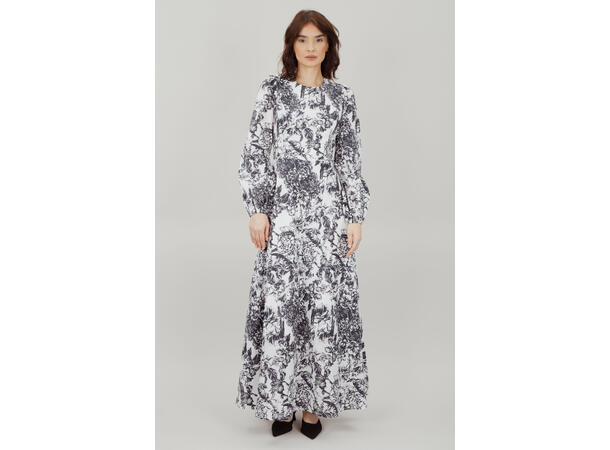 Faniana Dress Navy AOP S Classic cotton maxi dress 