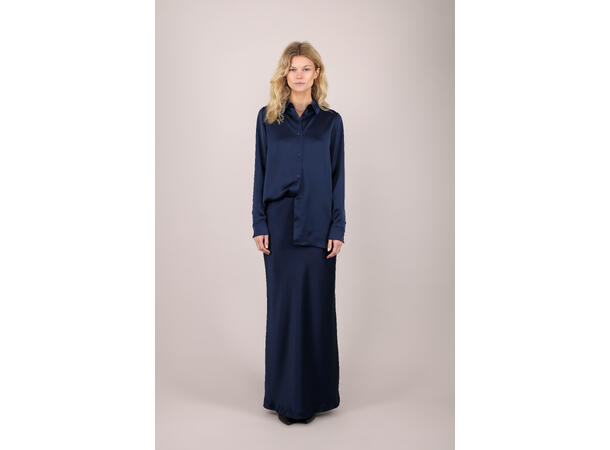 Gamma Skirt Dark Navy XL Maxi satin slip skirt 