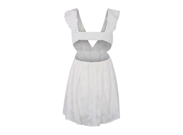 Hilli Dress White M Open back frill short dress 