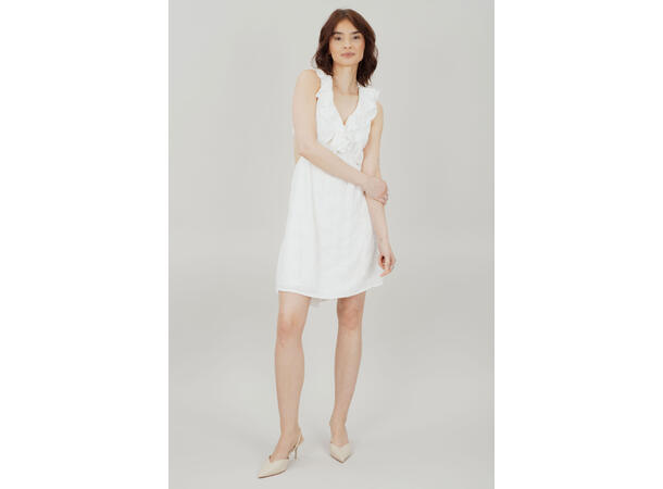 Hilli Dress White M Open back frill short dress 