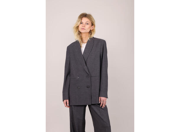Inez Blazer Grey L Flannel power blazer 