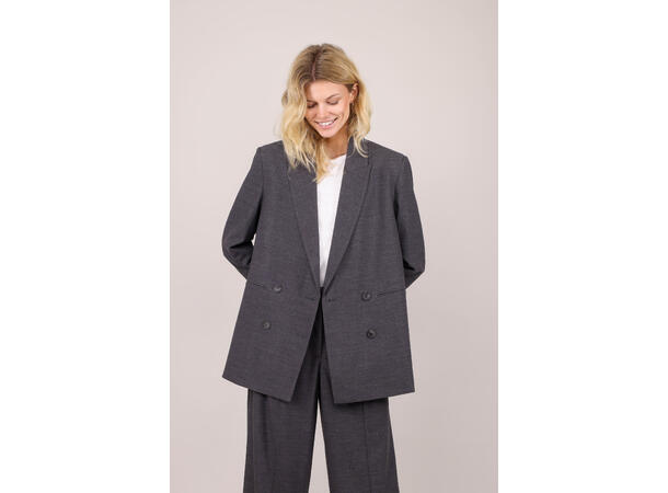 Inez Blazer Grey L Flannel power blazer 