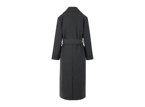 Isabelle Coat Grey melange M Wool herringbone coat 