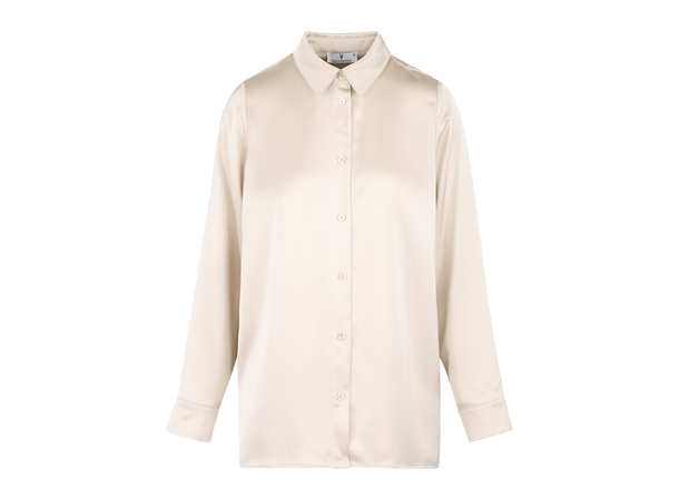 Kalinka Blouse Champagne L Oversized satin blouse 