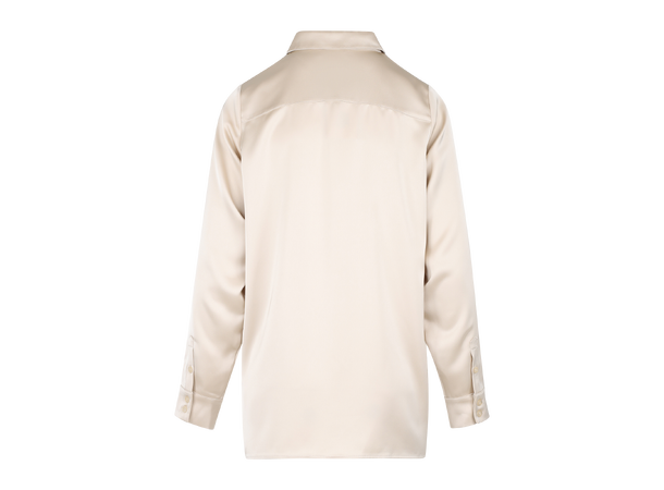 Kalinka Blouse Champagne L Oversized satin blouse 