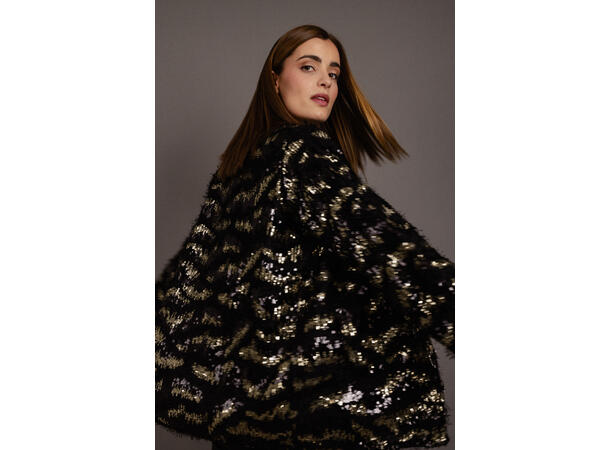 Kaxi Shirt Black S Oversized sequins shirt 