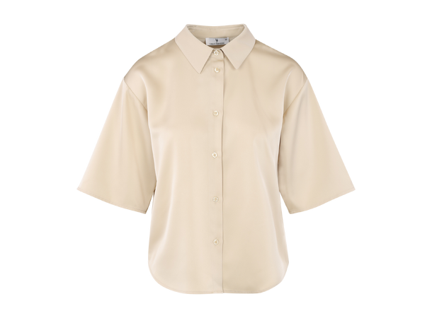 Kaya SS Shirt Bleached Sand S SS boxy satin shirt 