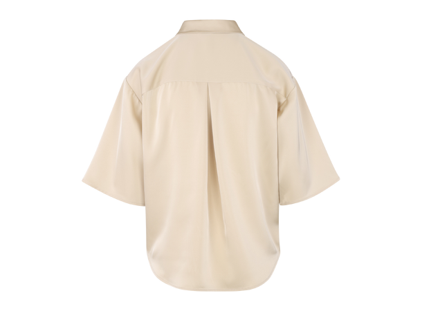 Kaya SS Shirt Bleached Sand S SS boxy satin shirt 