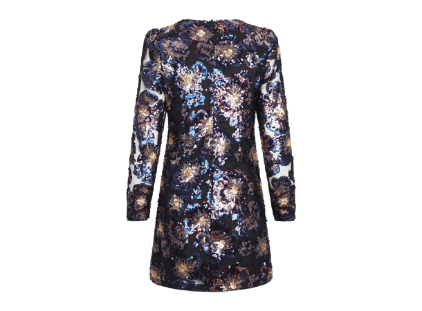 Kiara Dress Black S Beaded floral dress 