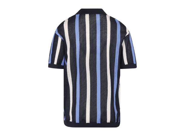 Marcos Pique Navy multi L Structure stripe pique 