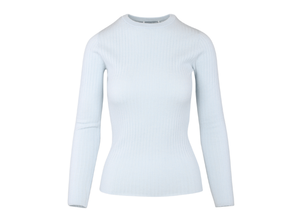 Mari LS Top Light Blue M Merino LS rib sweater 