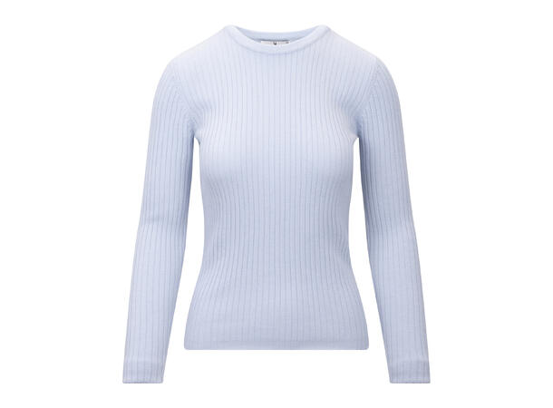 Mari LS Top Light Blue M Merino LS rib sweater 