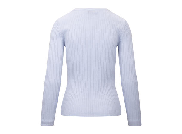 Mari LS Top Light Blue M Merino LS rib sweater 