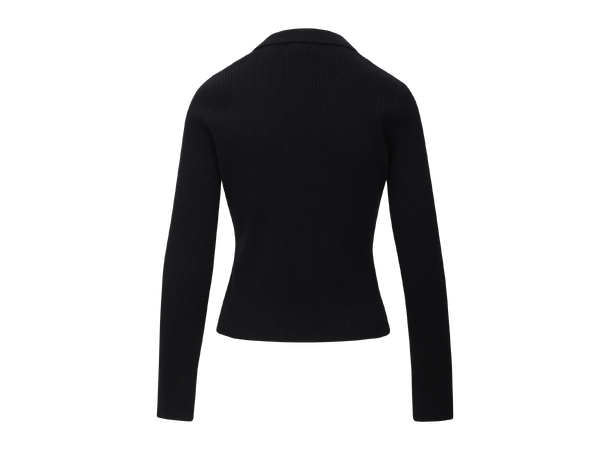 Nadja Polo Sweater Black L Cashmere polo sweater 