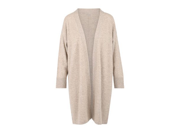 Niva Cardigan Light Sand M Long merino wool cardigan 