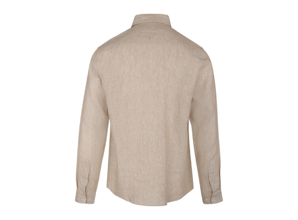 Salvatore LS Shirt Sand M Wide spread LS linen shirt 