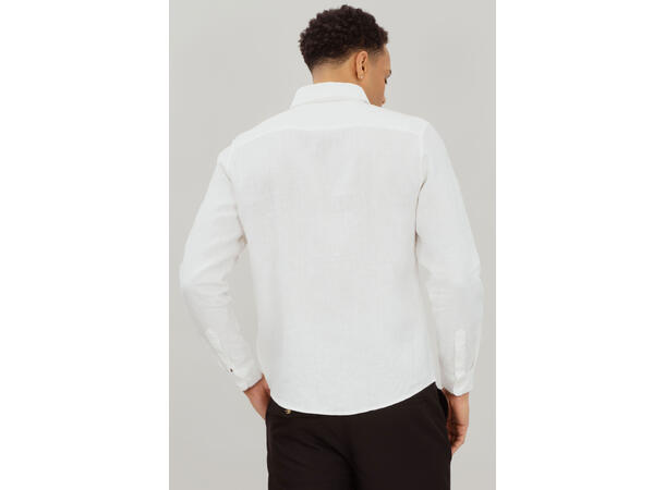 Salvatore LS Shirt White M Wide spread LS linen shirt 