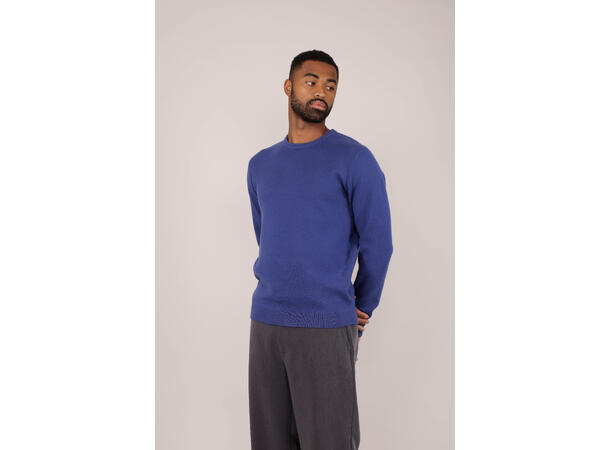 Succa Sweater Denim XXL Basic viscose crew neck 