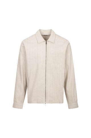 Theodor Overshirt Pinstripe zip overshirt