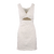 Nikoline Dress Light Sand M Cut-out linen dress 
