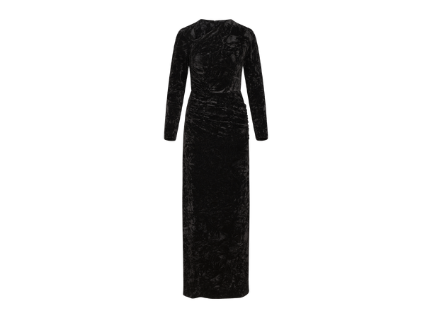 Adalyn Dress Black S Velour maxi dress 