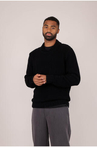 Adisa Sweater Shawl collar boucle sweater