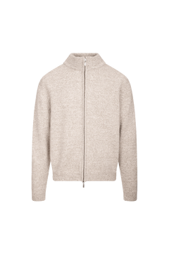 Alfred Cardigan Twill wool zip cardigan