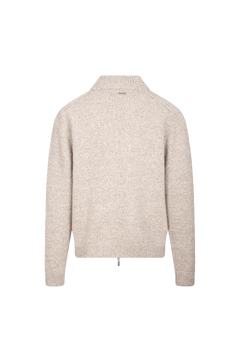Alfred Cardigan Twill wool zip cardigan