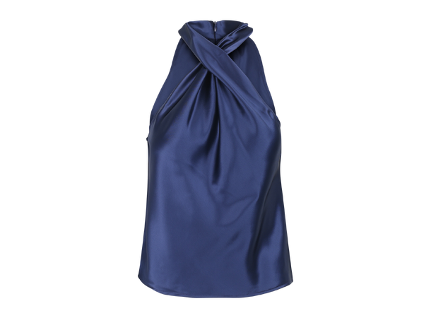 Angel Top Dark Navy XL Satin twisted neck top 