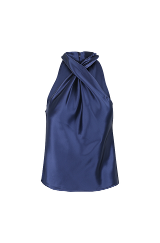 Angel Top Satin twisted neck top