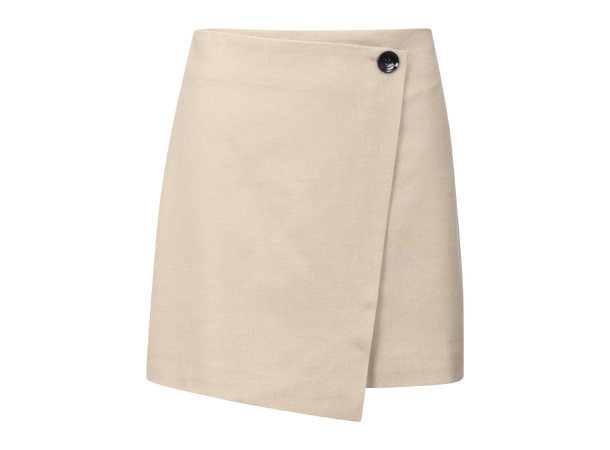 Aurora Skirt Light Sand M Wool wrap skirt 