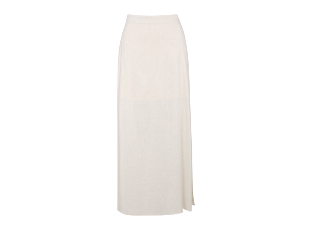 Bekky Skirt Light Sand M Linen/Viscose maxi skirt 