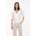 Caressa Top White M Crinkle cotton blouse