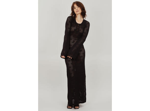 Chantelle Dress Black M Crochet look maxi dress 