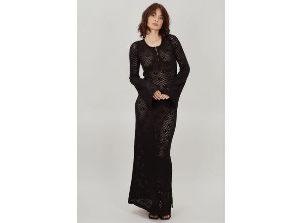 Chantelle Dress Black M Crochet look maxi dress 