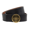 Como Belt Black_Brown XS Reversible logo leather belt, 3cm