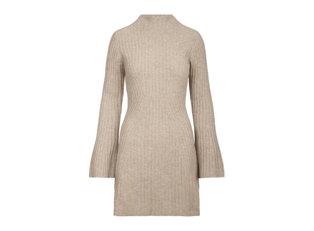 Dakota Dress Light Sand L Merino rib short dress 